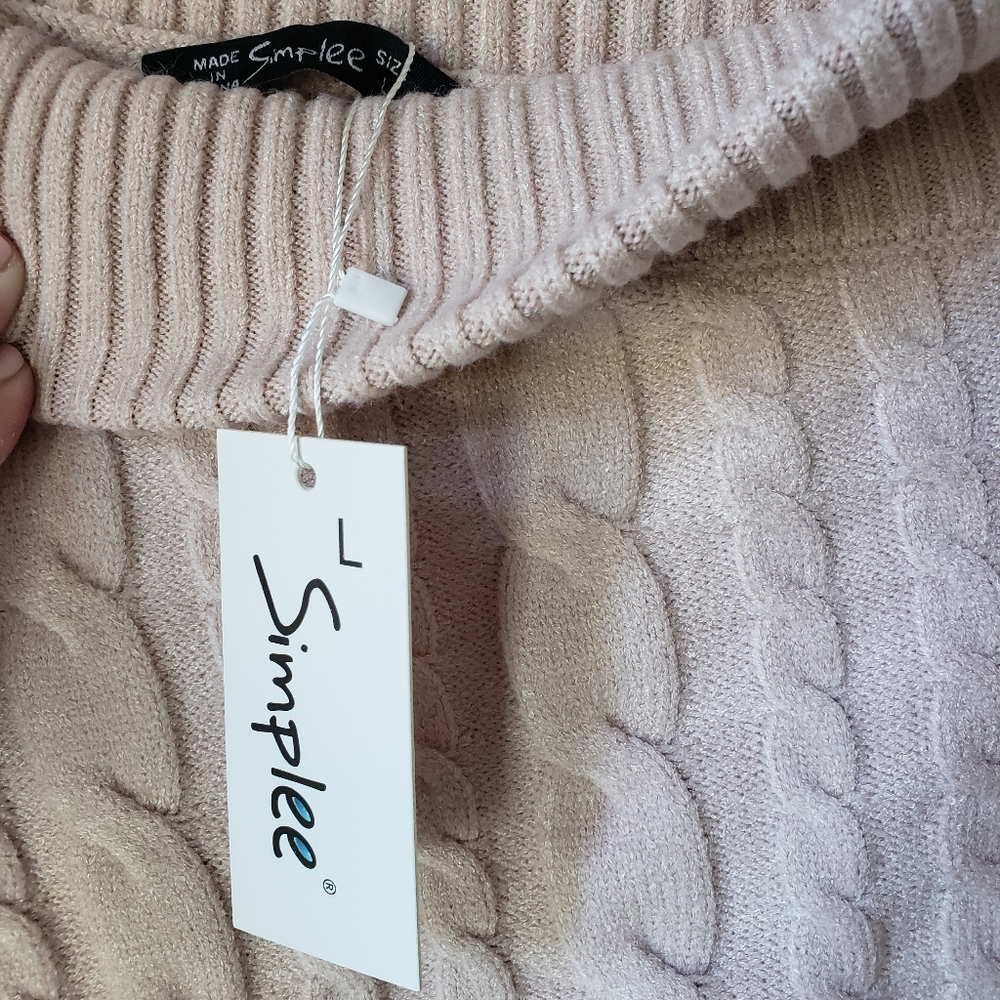 ❗SOLD❗Cable Knit One Shoulder Sweater - Picture 10 of 13